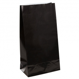 Black Paper Party Bags (12pk)