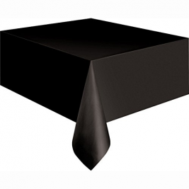 Black Plastic Tablecover 54" x 108"