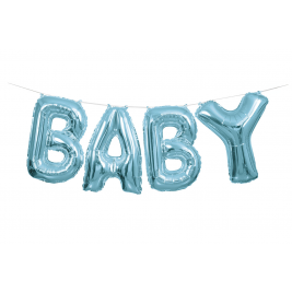 Blue Baby Foil Balloon Banner Kit