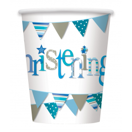 Blue Christening Cups 9oz (8pk)