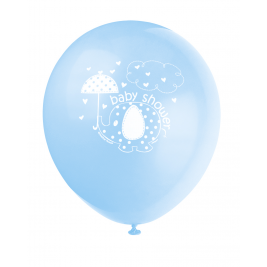 Blue Umbrellaphants Balloons Printed 1 Side 12" (8pk)