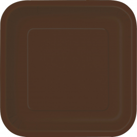 Brown Square Plates 9" (14pk)