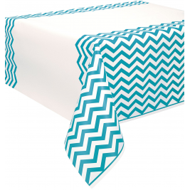 Caribbean Teal  Plastic Tablecover 54" x 108"