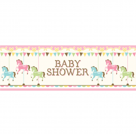 Carousel Baby Shower Giant Party Banner