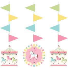 Carousel Hanging Cutouts pack of 3
