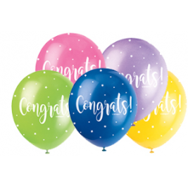 CONGRATS ASSORTED BALLOONS PACK OF 5