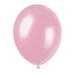 Crystal Pink 12" Pearlised Latex Balloons (8pk)