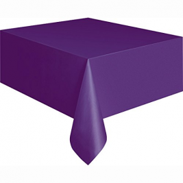 Deep Purple Plastic Tablecover 54" x 108"