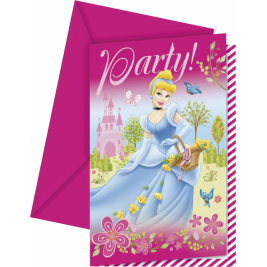 DISNEY PRINCES SUMMER PALACE  Invites & Envelopes - Pack of 6