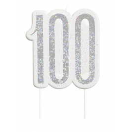 Giltter 100th BIRTHDAY Candles Set