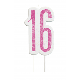 Giltter 16th BIRTHDAY Candles Set