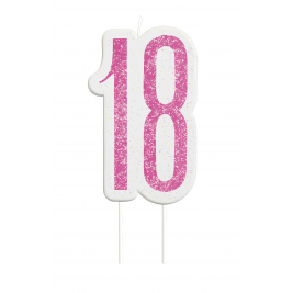 Giltter 18th BIRTHDAY Candles Set