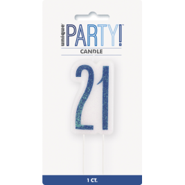 Giltter 21st BIRTHDAY Candles Set