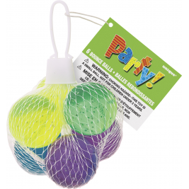 Glitter Bounce Balls Assorted Colours Net Bag (6pk)