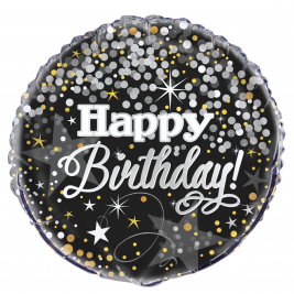 Glittering Birthday 18" Foil Balloon