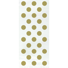 Gold Polka Dots Cello Bags (20pk)