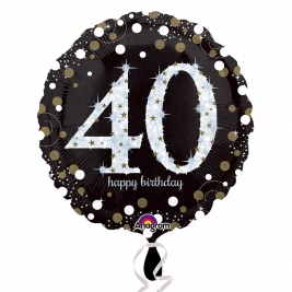 Gold Sparkling Celebration 40th Birthday Foil Balloons