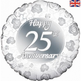 Happy 25th Anniversary Foil Balloon