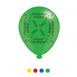 Happy Birthday Latex Balloons (6 pks of 8 balloons)
