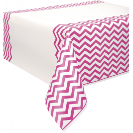 Hot Pink Plastic Tablecover 54" x 108"