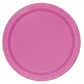 Hot Pink Round Plates 7" (20pk)