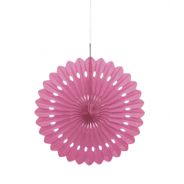 Hot Pink Tissue Decorative Fans 16"