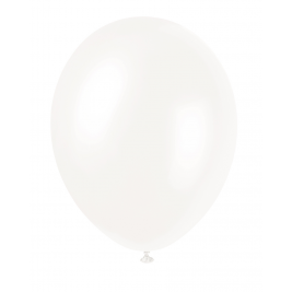 Iridescent White 12" Pearlised Latex Balloons (8pk)