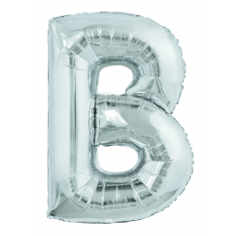 Letter "B" Silver 34" Foil Balloon