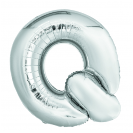 Letter "Q" Silver 34" Foil Balloon