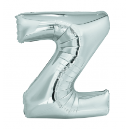 Letter "Z" Silver 34" Foil Balloon