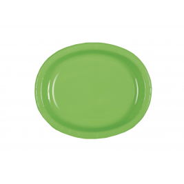 Lime Green 12" Oval Plates (8pk)