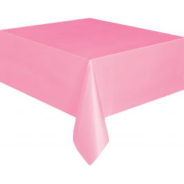 Lovely Pink Plastic Tablecover 54" x 108"