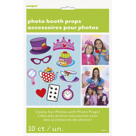 Mad Hatter Tea Party Photo Booth Props (10pk)