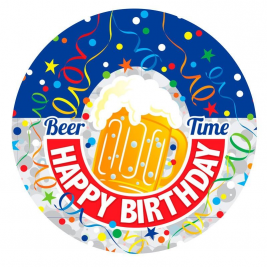 Male Birthday Party Badge 15cm