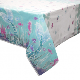 Mermaid Plastic Tablecover 54" x 84"