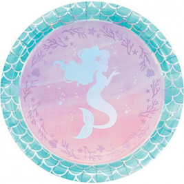 Mermaid Shine Dinner Plate Iridescent Pack of 8