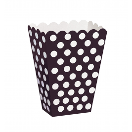 Midnight Black Dots Treat Boxes (8pk)