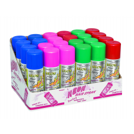 Neon Hair Spray Counter Display Box (24pk)