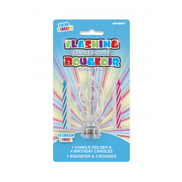 Number 9 Flashing Candle Holder With 4 Birthday Candles