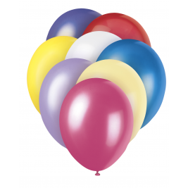 Pastel Asst 12" Pearlised Latex Balloons (8pk)