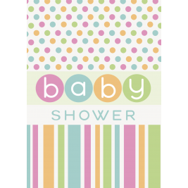 Pastel Baby Shower Invitations (8pk)