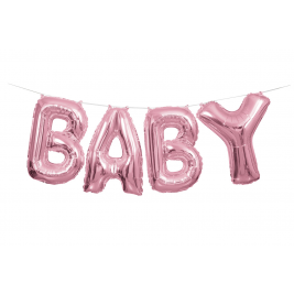 Pink Baby Foil Balloon Banner Kit