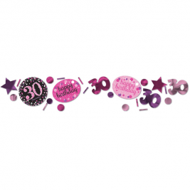 Pink Celebration 30th 3 Pack Value Confetti 34g