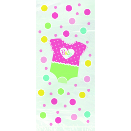 Pink Dots Baby Shower Cello Bags (20pk)