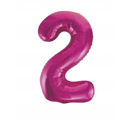 Pink Foil Gaint Helium Balloon Number 2 - 34"