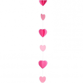 Pink Heart Tissue Balloon Tail