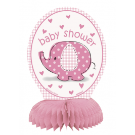 Pink Umbrellaphants Mini Honeycomb Decorations (3pk)