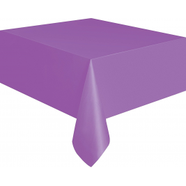Pretty Purple Plastic Tablecover 54" x 108"