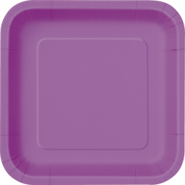 Pretty Purple Square Plates 9" (14pk)