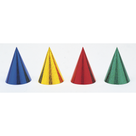 Prismatic Party Hats Assorted Colours(8pk)